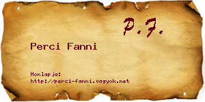 Perci Fanni névjegykártya